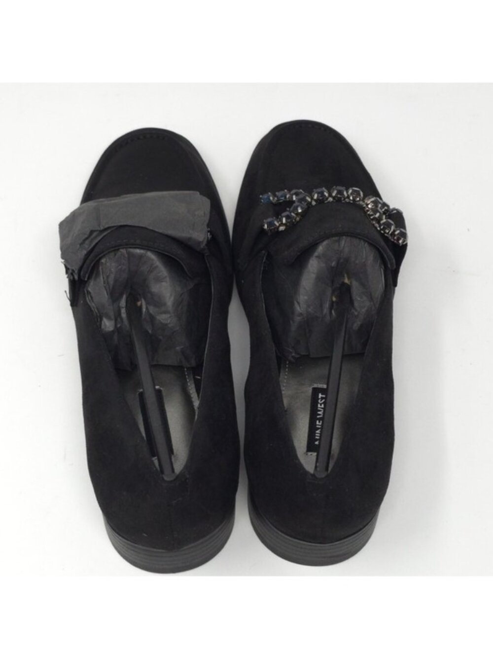 Nine West Lilpa2 Black Suede Chain Loafers 9.5M - Picture 5 of 11